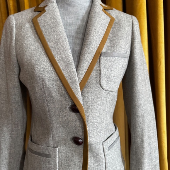 J.Crew Herringbone Professor Blazer. size8P - Picture 2 of 6